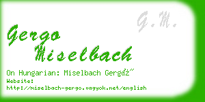 gergo miselbach business card